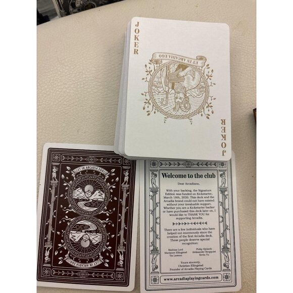 Arcadia Playing Cards – Signature Edition – Poker Size – Luxury Foil Tuck – Open - Picture 6 of 10